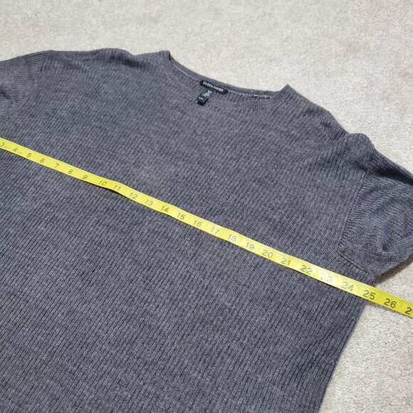 EILEEN FISHER Organic Linen Delave Crew Neck Tunic Top LS Boxy Grey Women's XL - Picture 11 of 12